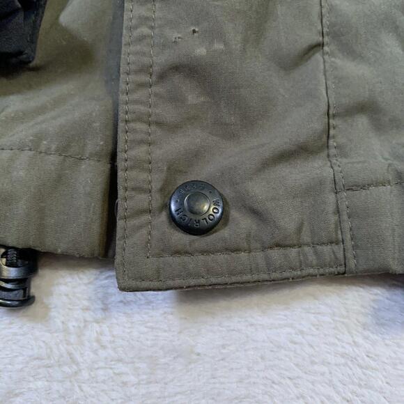 VINTAGE 90s Woolrich Jacket Mens Medium Green Full‎ Zip Hiking Hiker Outdoors B3 - Picture 7 of 16